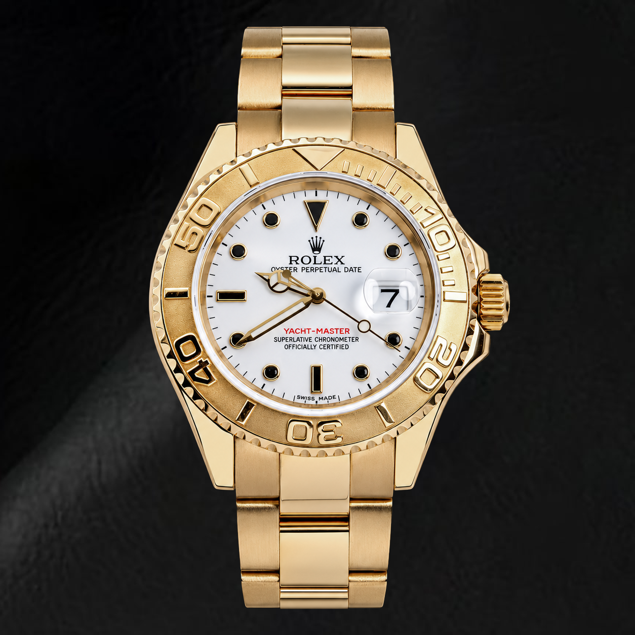 Montre Rolex Yacht-Master 16628 40 mm Cadran Blanc Or Jaune
