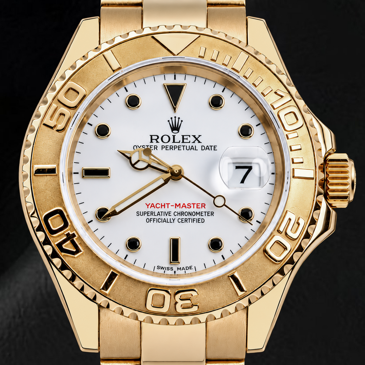 Montre Rolex Yacht-Master 16628 40 mm Cadran Blanc Or Jaune