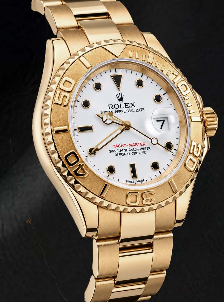 Montre Rolex Yacht-Master 16628 40 mm Cadran Blanc Or Jaune