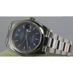 Rolex date II Montre pour homme 41 mm Bracelet huître Cadran bleu acier inoxydable