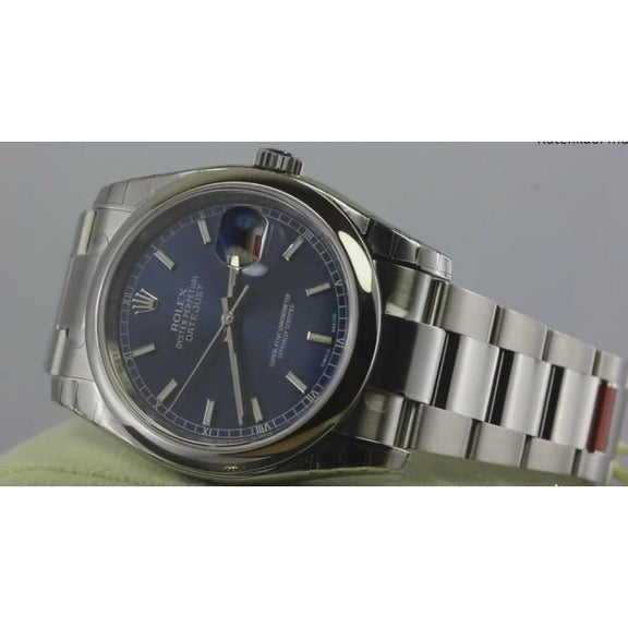 Rolex date II Montre pour homme 41 mm Bracelet huître Cadran bleu acier inoxydable