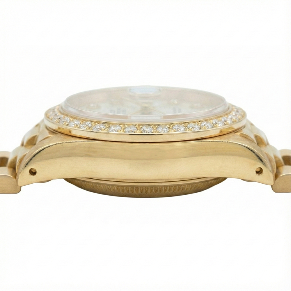 Rolex datejust président still Regarder blanc vadrouille cadran diamant lunette or