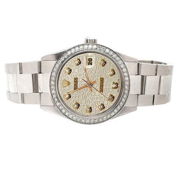 Rolex huître acier inoxydable Datejust cadran diamant blanc lunette Datejust montre réglage rapide
