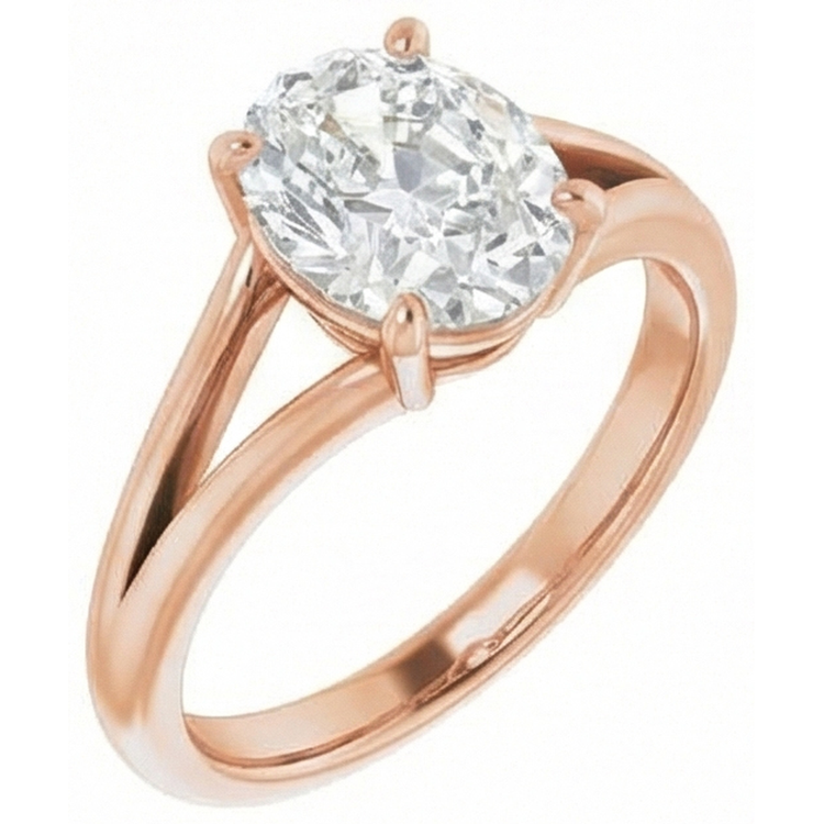 Artisanal Solitaire de Fiançailles 4,50 carats – vue d'angle