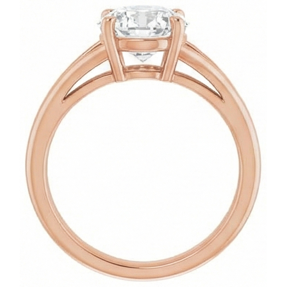 Artisanal Solitaire de Fiançailles 4,50 carats – vue de profil