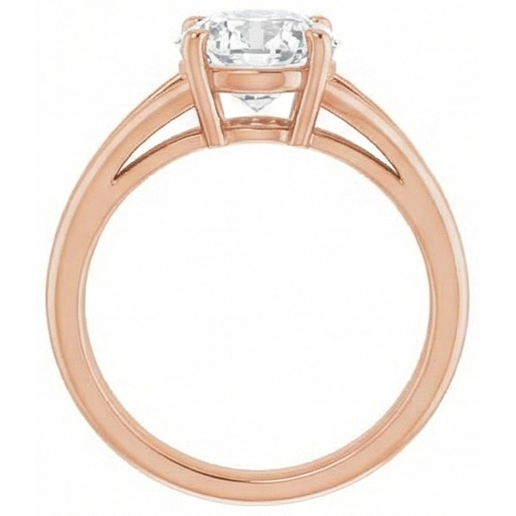 Artisanal Solitaire de Fiançailles 4,50 carats – vue de profil