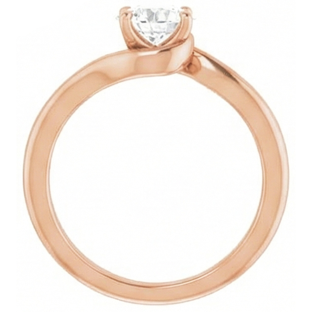 Diamant Fin Bague Solitaire – vue de côté