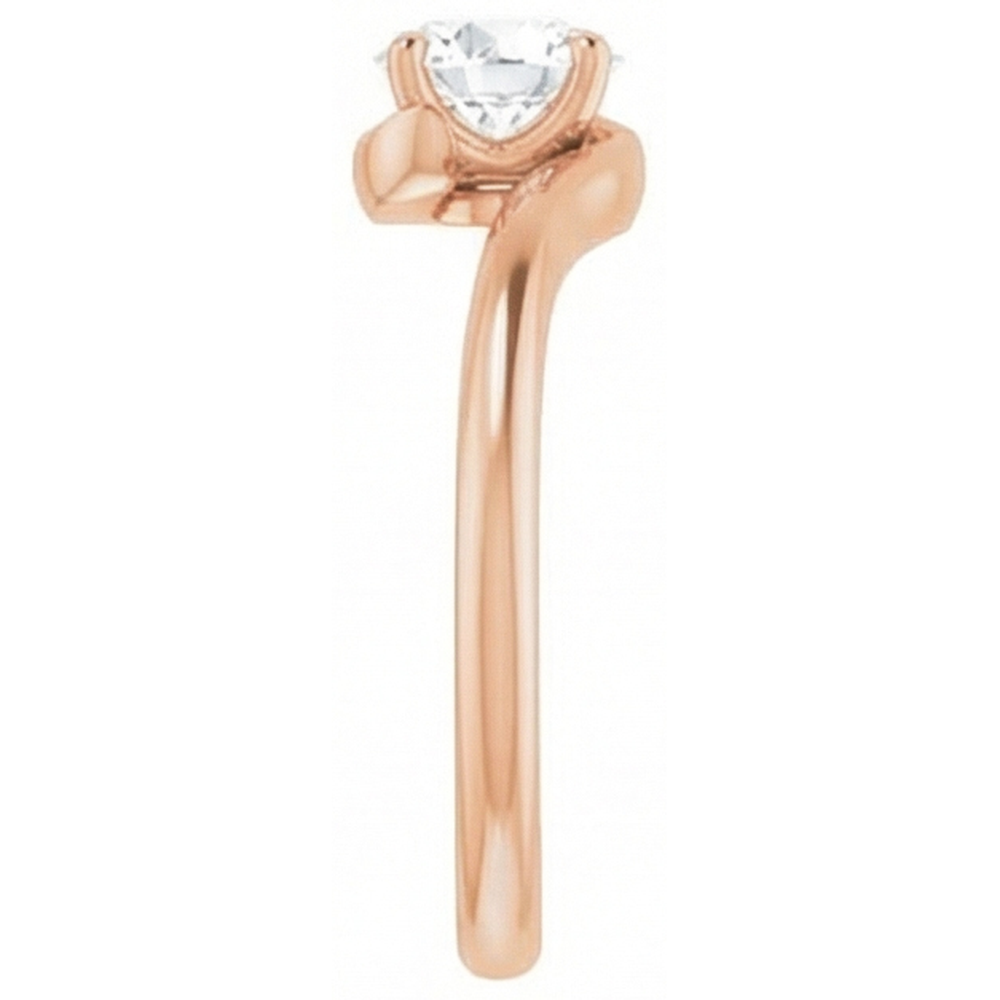 Diamant Fin Bague Solitaire 1,50 carats Or Rose 14 Carats – vue d'angle