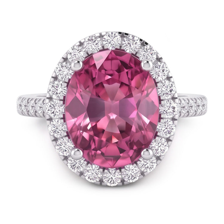 Rose Saphir Halo Bague Diamant