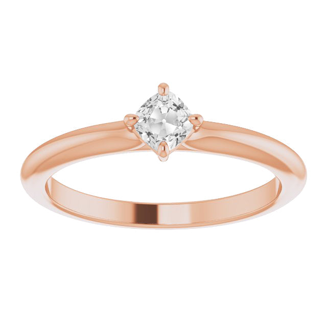 Diamant Solitaire de Fiançailles 2-carats Or Rose 14 Carats – vue principale