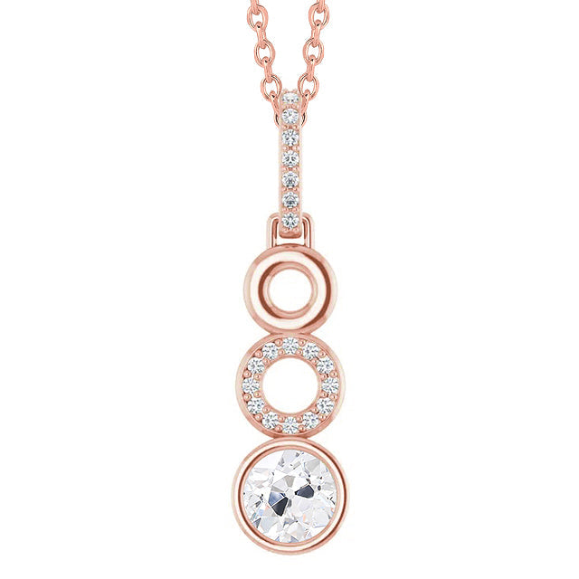 Artisanal Diamant Fin Pendentif Goutte 1 carats – vue principale