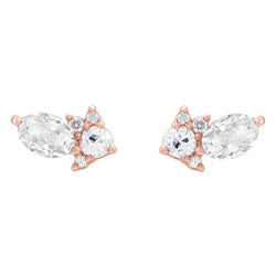 Or 14K Rose Brillant Boucles d'Oreilles – 1,50-carats Coussin
