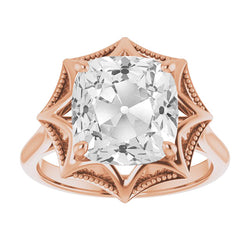 Solitaire de Fiançailles Or Rose 14 Carats – Diamant Taille