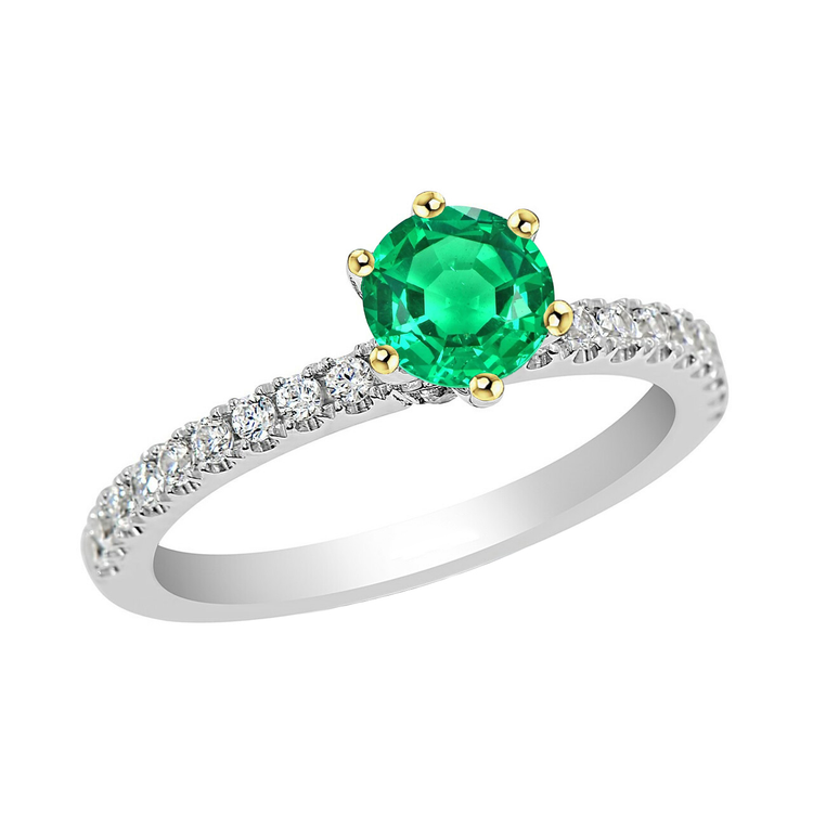Haut de gamme Émeraude Colombienne Bague Pierre de Couleur 2 carats – vue principale