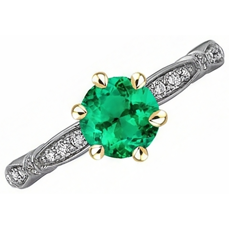 Raffiné Bague avec Gemme 2,50 carats – vue de côté