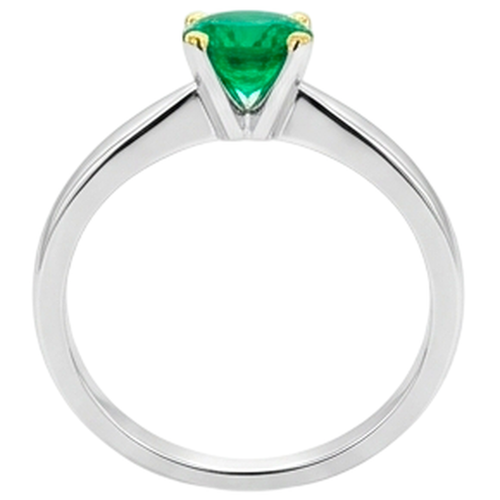 Fait à la main Émeraude Colombienne Bague Pierre Précieuse 2 carats – vue arrière