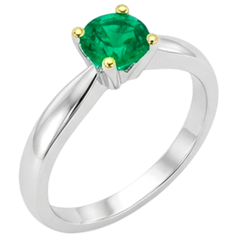 Émeraude Colombienne Bague Pierre Précieuse – vue d'angle