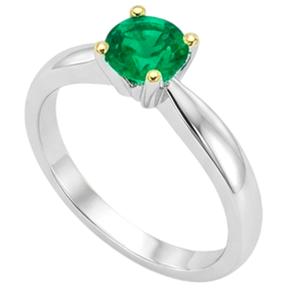 Émeraude Colombienne Bague Pierre Précieuse – vue de profil