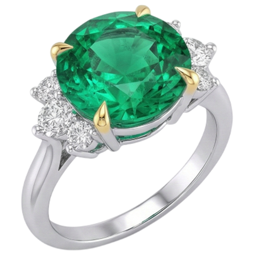 Sur mesure Bague avec Gemme 4 carats – vue de côté