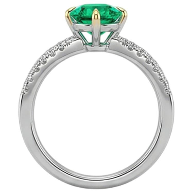 De luxe Bague Pierre Précieuse 2,50 carats – vue de dessus