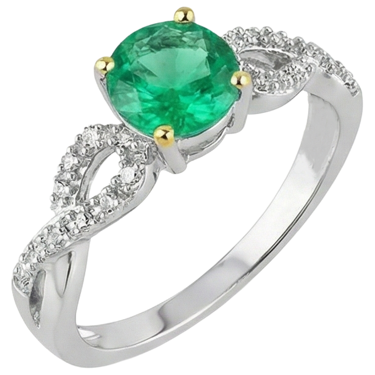 Haut de gamme Bague Pierre Précieuse 1 carats – vue d'angle