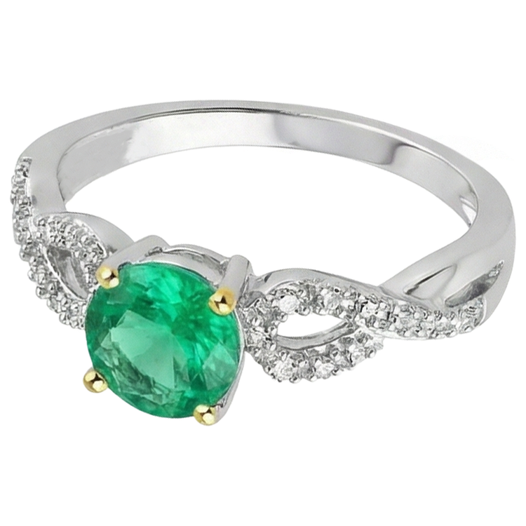 Haut de gamme Bague Pierre Précieuse 1 carats – vue de profil