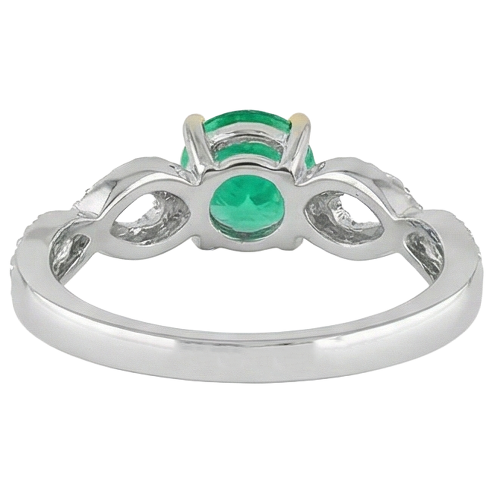 Émeraude Bague Pierre Précieuse – vue arrière