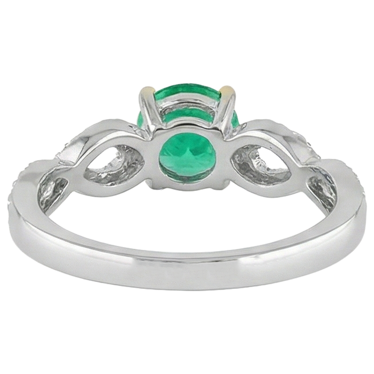 Émeraude Bague Pierre Précieuse – vue arrière