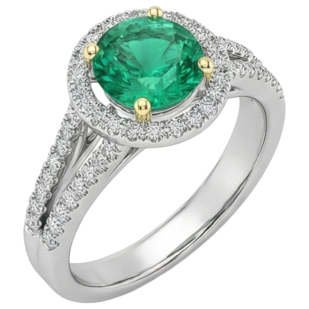 Artisanal Bague Pierre Précieuse 2,50 carats – vue de profil