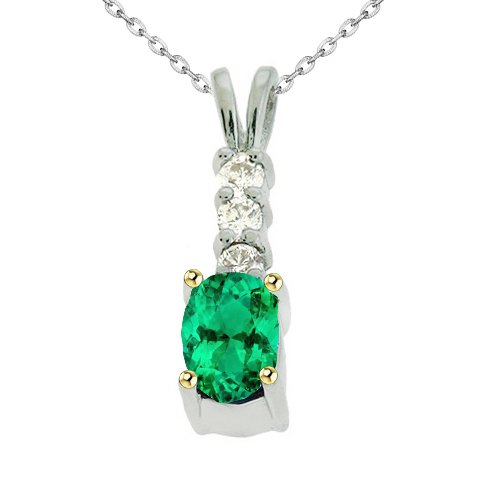 Étincelant Émeraude Colombienne Pendentif Pierre Précieuse 1,50 carats – vue principale