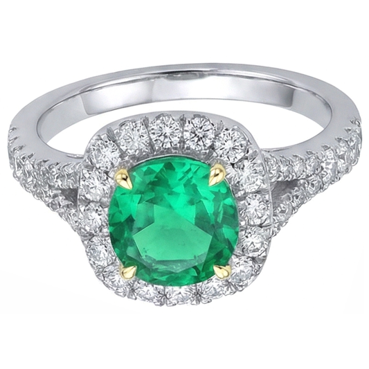 Émeraude Bague Pierre Précieuse – vue de face