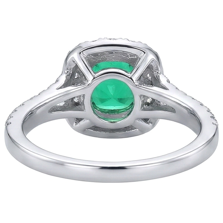 Intemporel Émeraude Bague Pierre Précieuse 2,50 carats – vue de dessus