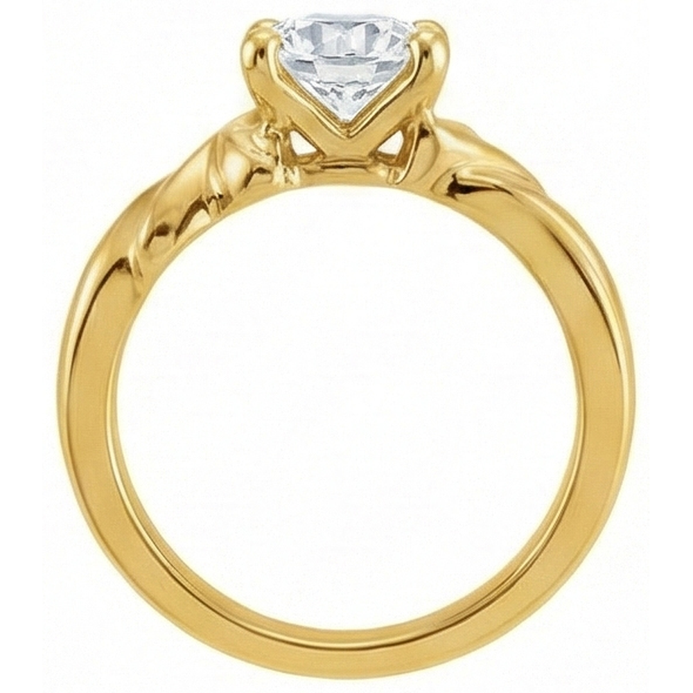 Diamant Fin Bague Mono-Pierre – vue de face