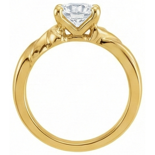 Diamant Fin Bague Mono-Pierre – vue de face