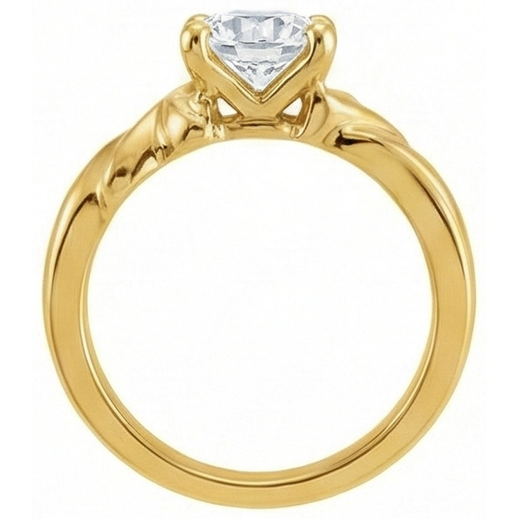 Diamant Fin Bague Mono-Pierre – vue de face
