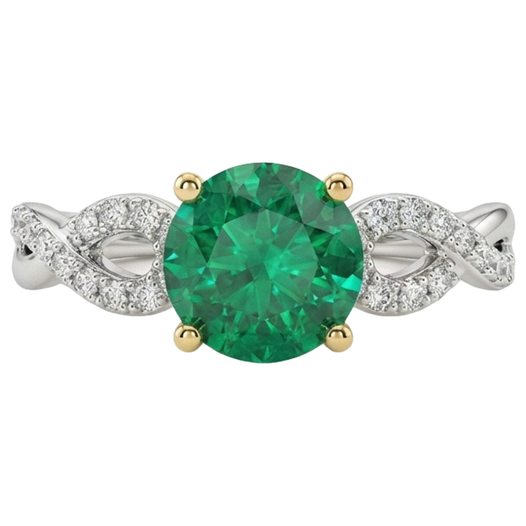 Raffiné Bague Pierre de Couleur 1,50 carats – vue de côté