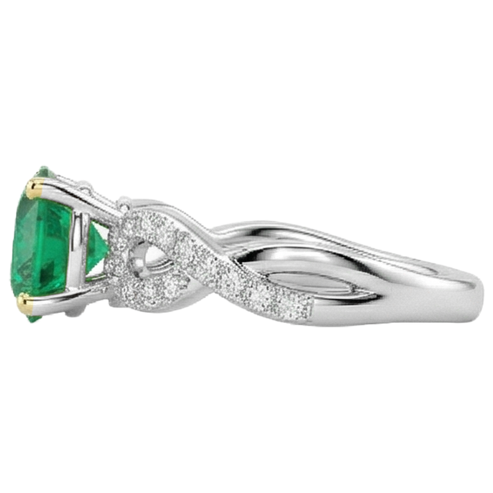 Raffiné Bague Pierre de Couleur 1,50 carats – vue de profil