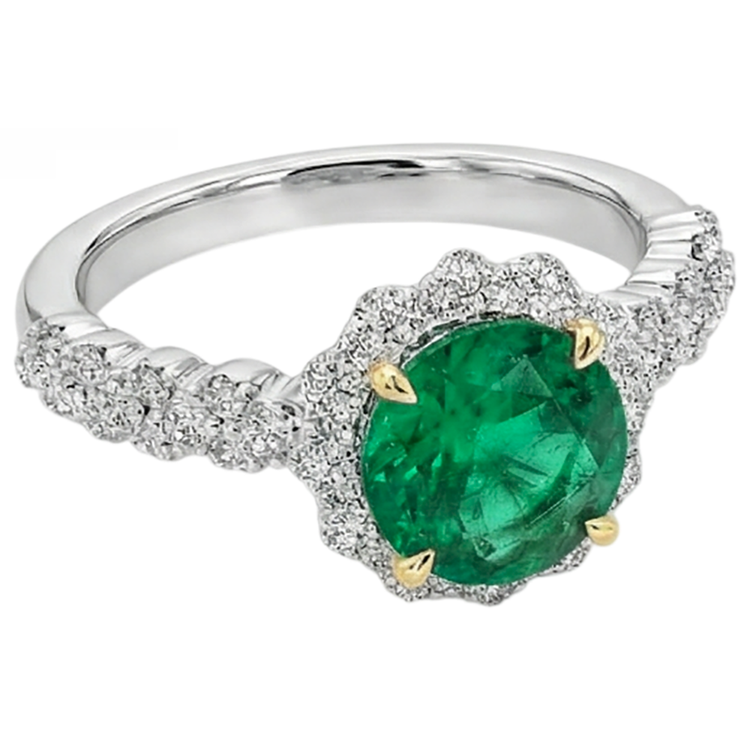 De luxe Bague Pierre de Couleur 3 carats – vue de profil