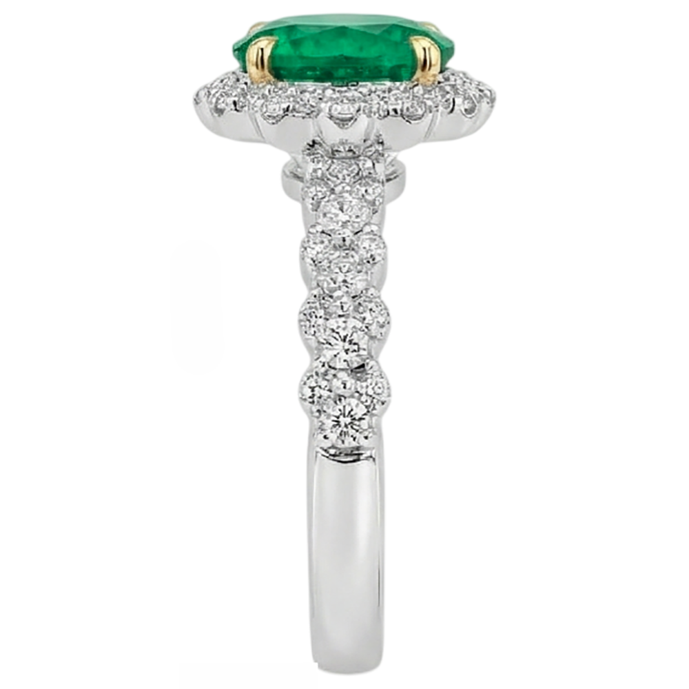Émeraude Fine Bague Pierre de Couleur – vue arrière