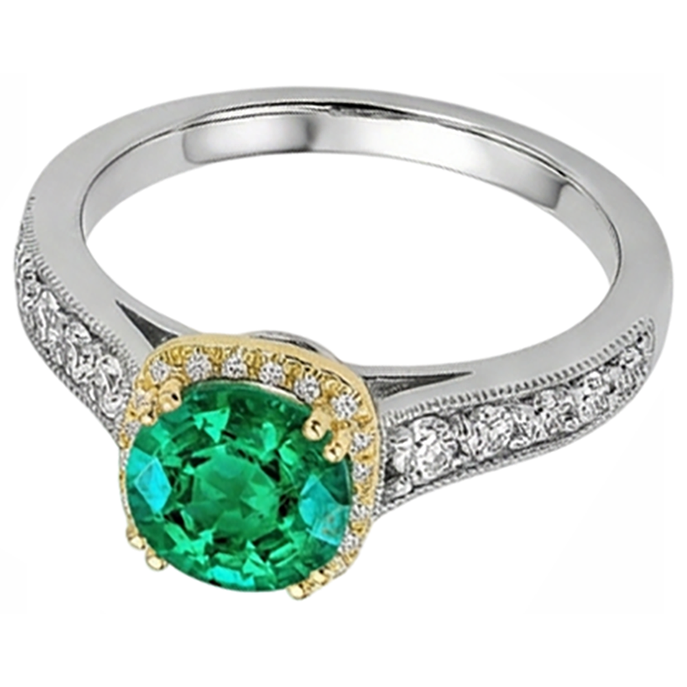 Artisanal Bague avec Gemme 2,50 carats – vue de face