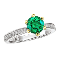 Émeraude Bague Pierre de Couleur – Effilé 2,50 carats Or 14K