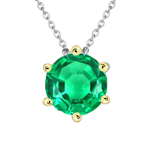 De luxe Émeraude Pendentif Pierre Précieuse 2,50 carats – vue principale