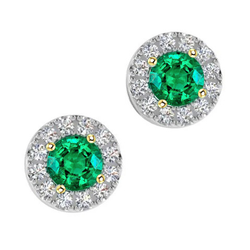 Émeraude Fine GIA Certifié Gemstone Earring – 1,50 carats en Or