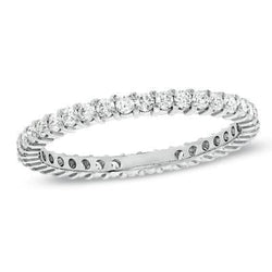 Round Naturel Diamond Wedding Band Ring White Gold Jewelry 5.25 Ct.