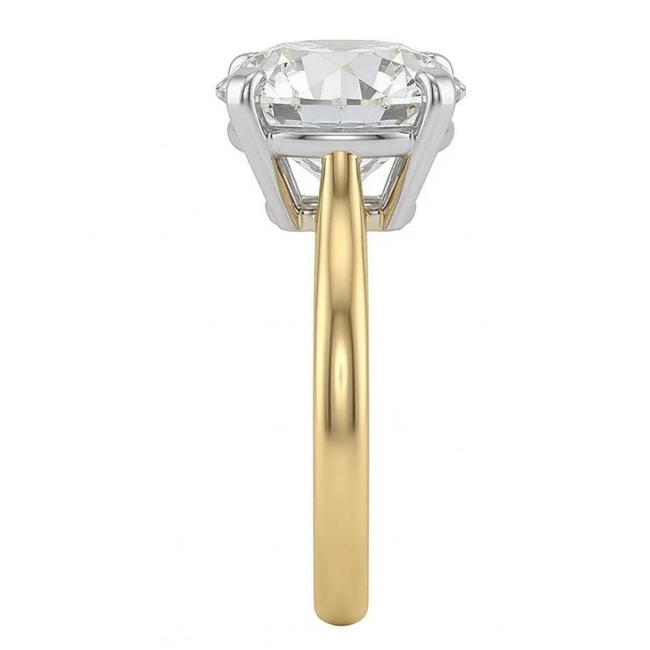 Rayonnant Diamant Bague Solitaire 2 carats – vue de côté