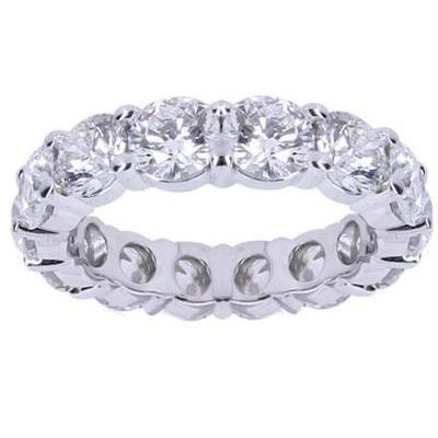 Round Réel Diamond Wedding Band Ring White Gold 14K 7 Carats