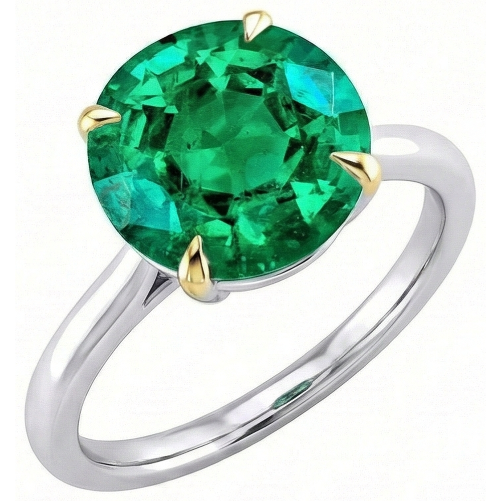 Émeraude Bague Pierre Précieuse – vue d'angle
