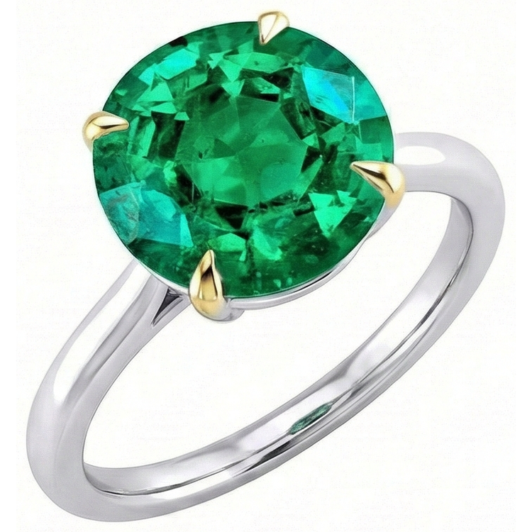 Émeraude Bague Pierre Précieuse – vue d'angle