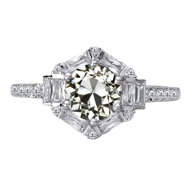 Diamant Fin Bague Halo – vue principale