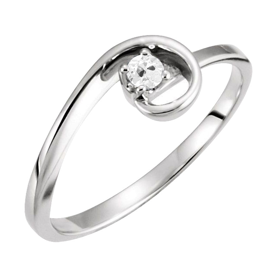 Diamant Fin Bague Mono-Pierre – vue principale